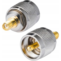 Przejście Adapter wtyk PL259 UHF UC1 CB - Gniazdo SMA (żeńskie)