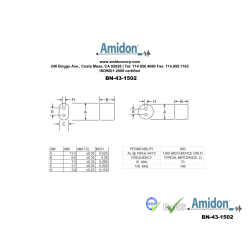 Rdzeń ferrytowy Dwutorowy BN43-1502 Amidon